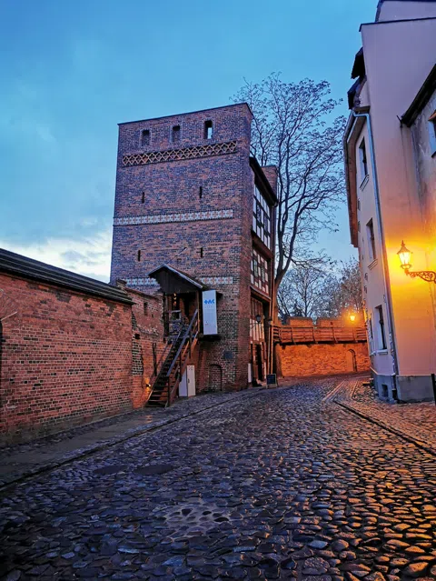 Toruń's Leaning Tower and the Gothic Old Town Behind It